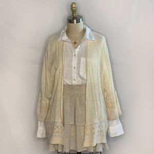 American Eagle - Cream Lace Kimono/Cardigan
